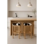 Hoker Tapicerowany Krowa 01 Crush Velvet Drewno Dąb Loft Lite HDG-1
